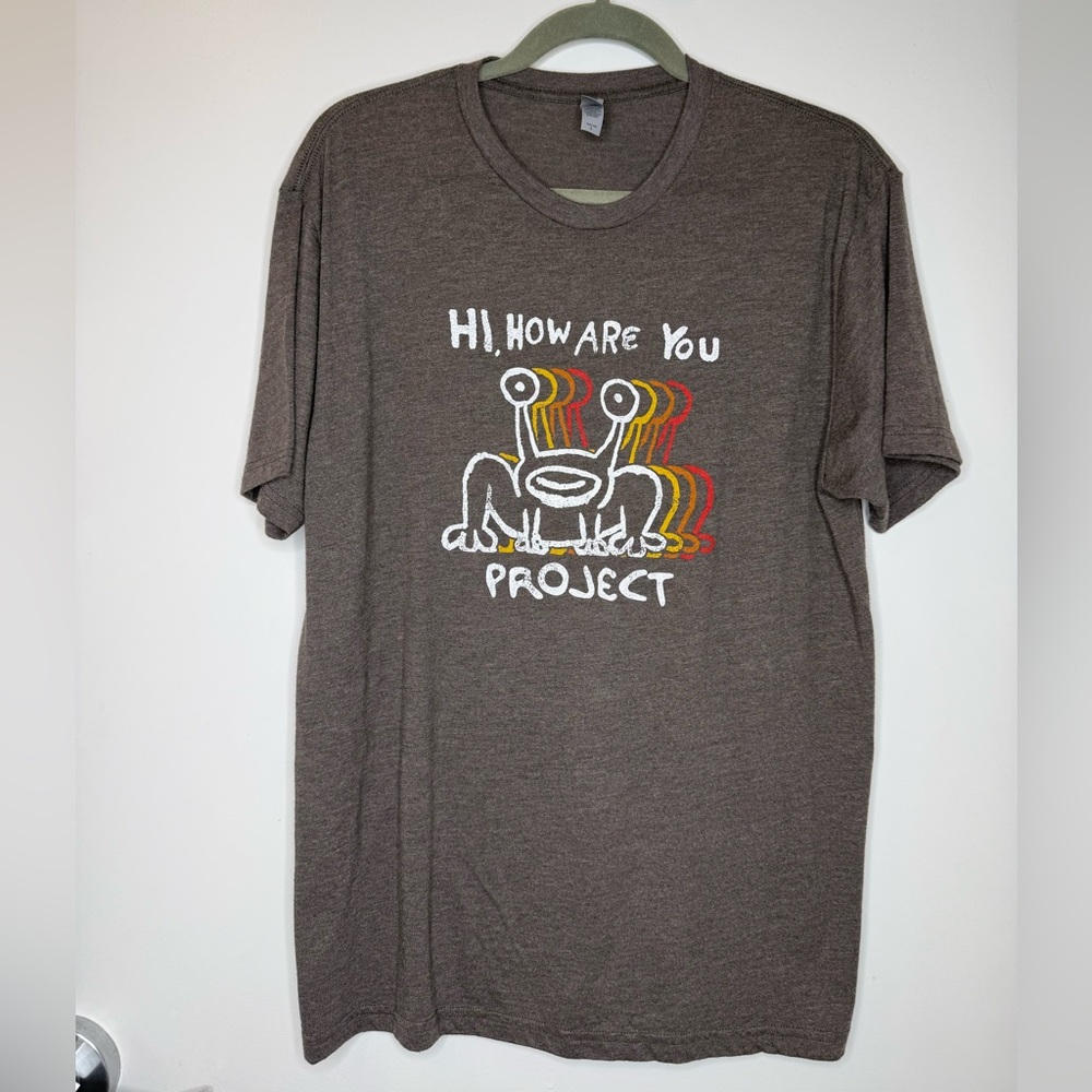 Hi, How Are You Project T Shirt Large Brown Daniel Johnston Graphic Tee 90s Y2K
